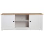Weißer TV-Schrank aus Kiefernholz im Panama-Stil, 120 x 40 x 50 cm von vidaXL, TV-Möbel - Ref: Foro24-282672, Preis: 183,62 €...