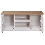 Weißer TV-Schrank aus Kiefernholz im Panama-Stil, 120 x 40 x 50 cm von vidaXL, TV-Möbel - Ref: Foro24-282672, Preis: 183,62 €...
