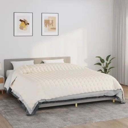 Decke mit Gewicht, Stoff in hellem Cremefarben, 220x260 cm, 15 kg. von , Decken - Ref: Foro24-350767, Preis: 109,51 €, Rabatt: %