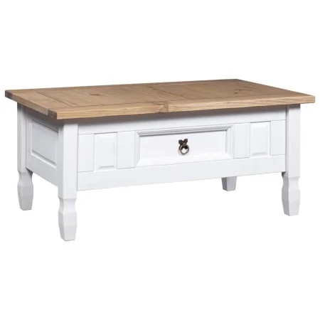 Corona Range coffee table white Mexican pine 100x55x45 cm by vidaXL, Coffee table - Ref: Foro24-282626, Price: 105,51 €, Disc...
