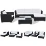Set muebles de jardín y cojines 6 piezas ratán sintético negro de , Conjuntos de jardín - Ref: Foro24-42102, Precio: 761,53 €...