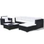 Set muebles de jardín y cojines 6 piezas ratán sintético negro de , Conjuntos de jardín - Ref: Foro24-42102, Precio: 761,53 €...