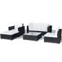 Set muebles de jardín y cojines 6 piezas ratán sintético negro de , Conjuntos de jardín - Ref: Foro24-42102, Precio: 761,53 €...