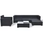 Garden furniture set and cushions, 6 pieces, black synthetic rattan by , Garden sets - Ref: Foro24-42102, Price: 761,53 €, Di...