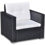Garden furniture set and cushions, 6 pieces, black synthetic rattan by , Garden sets - Ref: Foro24-42102, Price: 775,56 €, Di...