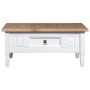 Mesa de centro Corona Range pino mexicano blanco 100x55x45 cm de vidaXL, Mesas de centro - Ref: Foro24-282626, Precio: 107,56...