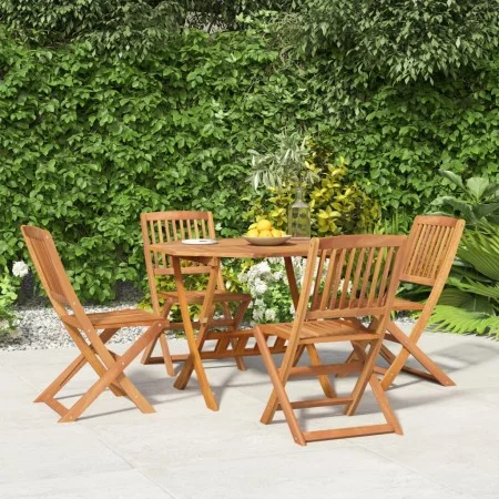 5-teiliges Garten-Esszimmerset aus massivem Akazienholz von , Gartensets - Ref: Foro24-3152902, Preis: 273,24 €, Rabatt: %