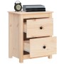 Mesitas de noche 2 uds madera maciza de pino 50x35x61,5 cm de vidaXL, Mesitas de noche - Ref: Foro24-813680, Precio: 120,46 €...
