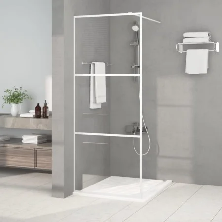 ESG Glasduschwand transparent weiß 80x195 cm von , Duschwände und Duschwände - Ref: Foro24-152120, Preis: 140,98 €, Rabatt: %