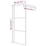 ESG Glasduschwand transparent weiß 80x195 cm von , Duschwände und Duschwände - Ref: Foro24-152120, Preis: 140,98 €, Rabatt: %