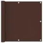 Toldo para balcón tela oxford marrón 90x600 cm de , Sombrillas - Ref: Foro24-135075, Precio: 30,12 €, Descuento: %