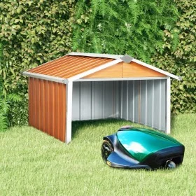 Galvanized steel lawnmower shed in brown, 92x97x63 cm by , Sheds - Ref: Foro24-150910, Price: 63,51 €, Discount: %