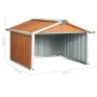 Galvanized steel lawnmower shed in brown, 92x97x63 cm by , Sheds - Ref: Foro24-150910, Price: 63,45 €, Discount: %
