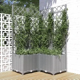Hellgraues Pflanzgefäß aus PP 80x80x136 cm von , Töpfe und Pflanzgefäße - Ref: Foro24-153276, Preis: 112,74 €, Rabatt: %