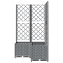Planter with light gray PP trellis 80x80x136 cm by , Pots and planters - Ref: Foro24-153276, Price: 109,87 €, Discount: %