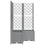 Planter with light gray PP trellis 80x80x136 cm by , Pots and planters - Ref: Foro24-153276, Price: 109,87 €, Discount: %