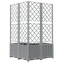 Planter with light gray PP trellis 80x80x136 cm by , Pots and planters - Ref: Foro24-153276, Price: 109,87 €, Discount: %