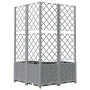 Planter with light gray PP trellis 80x80x136 cm by , Pots and planters - Ref: Foro24-153276, Price: 112,74 €, Discount: %