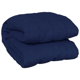 Weighted blanket, blue fabric, 138x200 cm, 10 kg. by , Blankets - Ref: Foro24-350737, Price: 73,27 €, Discount: %