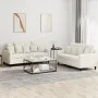 Zweiteilige Sofagarnitur aus cremefarbenem Samt mit Kissen von , Sofas - Ref: Foro24-3201708, Preis: 464,97 €, Rabatt: %