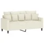 Zweiteilige Sofagarnitur aus cremefarbenem Samt mit Kissen von , Sofas - Ref: Foro24-3201708, Preis: 464,97 €, Rabatt: %
