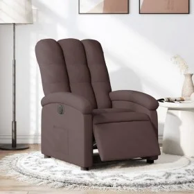 Dark brown electric reclining armchair in fabric. by , Armchairs - Ref: Foro24-3204073, Price: 244,58 €, Discount: %