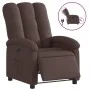 Sillón reclinable eléctrico tela marrón oscuro de , Sillones - Ref: Foro24-3204073, Precio: 244,53 €, Descuento: %