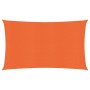 Toldo de vela rectangular HDPE naranja 160 g/m² 4x7 m