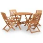 Juego de comedor de jardín 5 piezas madera maciza de acacia de , Conjuntos de jardín - Ref: Foro24-3152901, Precio: 314,65 €,...