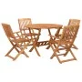 Juego de comedor de jardín 5 piezas madera maciza de acacia de , Conjuntos de jardín - Ref: Foro24-3152901, Precio: 314,65 €,...