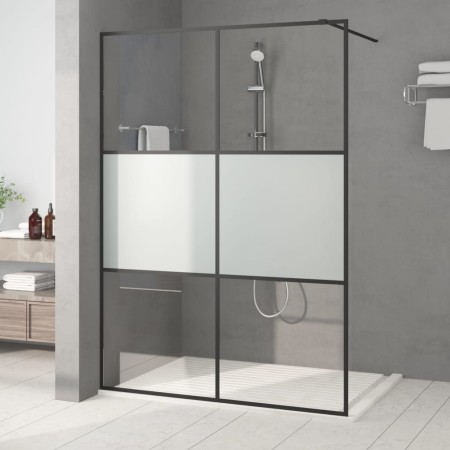 Schwarze, halbmattierte Duschwand aus ESG-Glas, 140 x 195 cm von , Duschwände und Duschwände - Ref: Foro24-152109, Preis: 206...