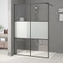 Schwarze, halbmattierte Duschwand aus ESG-Glas, 140 x 195 cm von , Duschwände und Duschwände - Ref: Foro24-152109, Preis: 206...