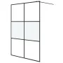 Black semi-frosted ESG glass shower screen 140x195 cm by , Shower walls and screens - Ref: Foro24-152109, Price: 206,67 €, Di...