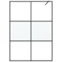 Schwarze, halbmattierte Duschwand aus ESG-Glas, 140 x 195 cm von , Duschwände und Duschwände - Ref: Foro24-152109, Preis: 206...