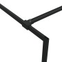 Mampara de ducha vidrio ESG semiesmerilado negro 140x195 cm