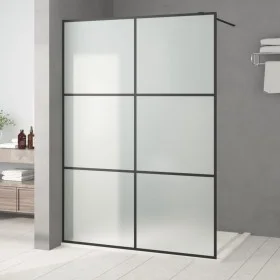 Duschwand aus schwarz gefrostetem ESG-Glas, 140 x 195 cm von , Duschwände und Duschwände - Ref: Foro24-152114, Preis: 223,80 ...
