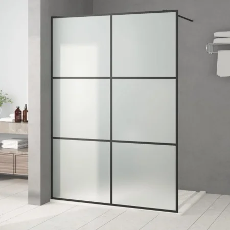Duschwand aus schwarz gefrostetem ESG-Glas, 140 x 195 cm von , Duschwände und Duschwände - Ref: Foro24-152114, Preis: 223,80 ...