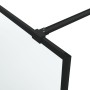 Mampara de ducha vidrio ESG esmerilado negro 140x195 cm