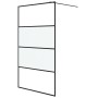 Black semi-frosted ESG glass shower screen 115x195 cm by , Shower walls and screens - Ref: Foro24-152128, Price: 180,99 €, Di...