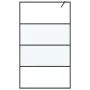 Black semi-frosted ESG glass shower screen 115x195 cm by , Shower walls and screens - Ref: Foro24-152128, Price: 184,49 €, Di...