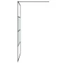 Black semi-frosted ESG glass shower screen 115x195 cm by , Shower walls and screens - Ref: Foro24-152128, Price: 184,49 €, Di...