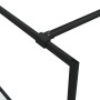 Mampara de ducha vidrio ESG semiesmerilado negro 115x195 cm