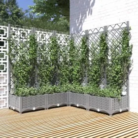 Pflanzgefäß mit Gitter PP hellgrau 120x120x121,5 cm von , Töpfe und Pflanzgefäße - Ref: Foro24-153277, Preis: 120,12 €, Rabat...