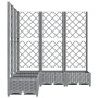 Planter with trellis PP light gray 120x120x121.5 cm by , Pots and planters - Ref: Foro24-153277, Price: 154,59 €, Discount: %