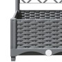 Planter with trellis PP light gray 120x120x121.5 cm by , Pots and planters - Ref: Foro24-153277, Price: 154,59 €, Discount: %