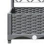 Planter with trellis PP light gray 120x120x121.5 cm by , Pots and planters - Ref: Foro24-153277, Price: 120,12 €, Discount: %