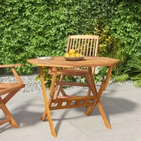 Folding garden table solid acacia wood 90x75 cm by , Garden tables - Ref: Foro24-319672, Price: 104,37 €, Discount: %