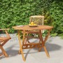 Folding garden table solid acacia wood 90x75 cm by , Garden tables - Ref: Foro24-319672, Price: 106,82 €, Discount: %