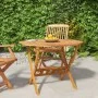 Klappbarer Gartentisch aus massivem Akazienholz 90x75 cm von , Gartentische - Ref: Foro24-319672, Preis: 104,35 €, Rabatt: %