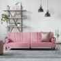 Rosafarbenes Samtschlafsofa mit Armlehnen von , Sofas - Ref: Foro24-351897, Preis: 267,40 €, Rabatt: %